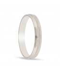 Alianza oro 18K blanco, facetada de 3 mm de ancho
