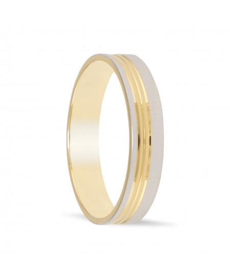 Alianza de oro 18K bicolor...