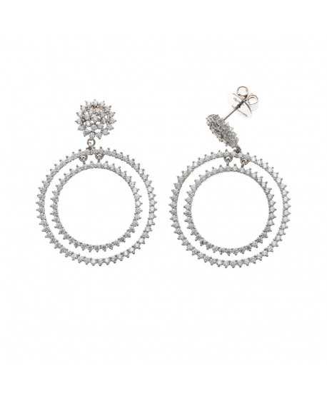 Pendientes  plata circonitas