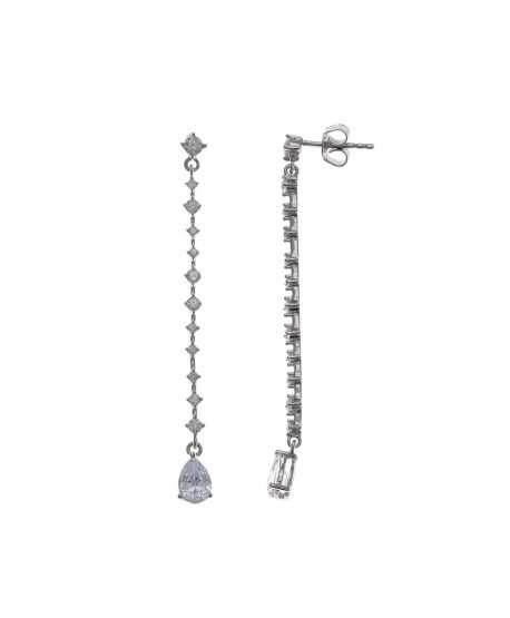 Pendientes plata salvatore circonitas