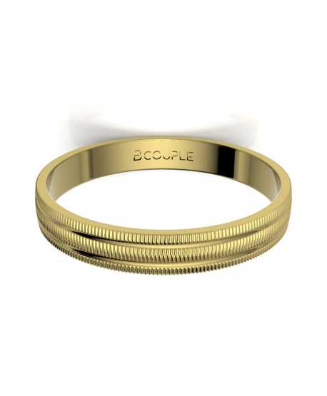 Alianza oro 18K amarillo mate y...