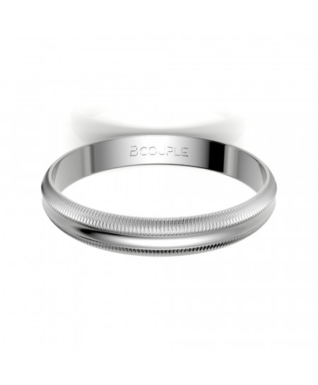 Alianza oro 18K blanco mate... 2