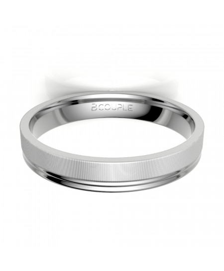 Alianza oro 18K blanco mate... 2