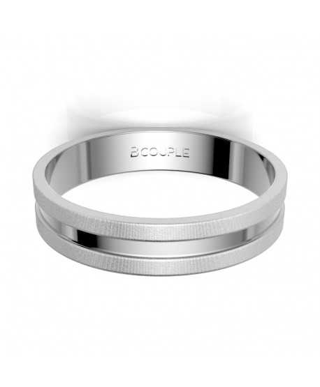 Alianza Trend Plana Oro 18K Blanco de...