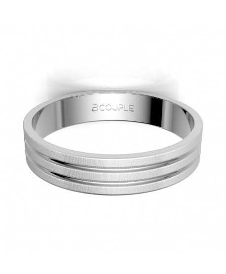 Alianza Trend Plana Oro 18K Blanco de...