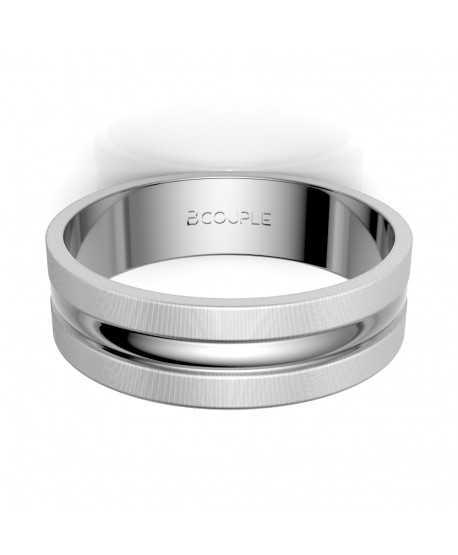 Alianza Trend Plana Oro 18K Blanco de...