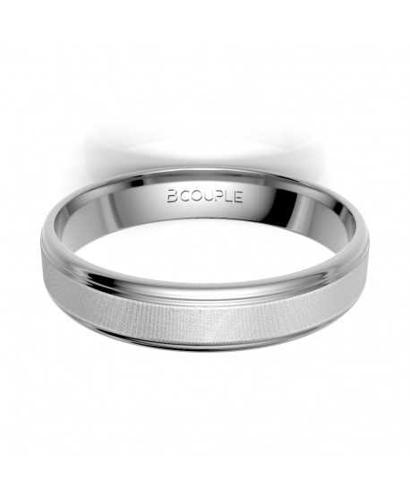 Alianza Trend Plana Oro 18K Blanco de...