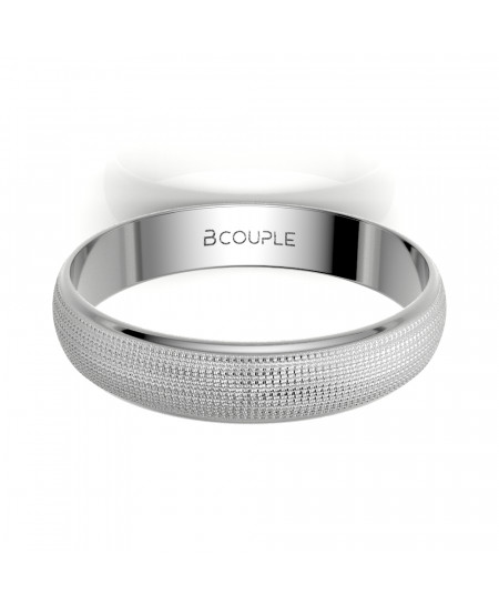 Alianza oro 18K blanco mate... 2