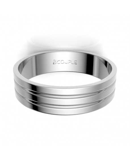 Alianza Trend Oro 18K Blanco de 5mm