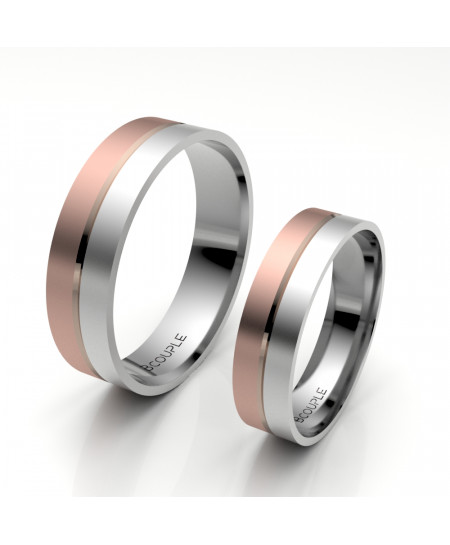 Alianza Oro Bicolor Rosa y...