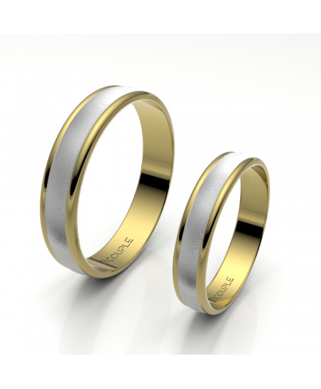 Alianza Oro Bicolor 18K 4mm...