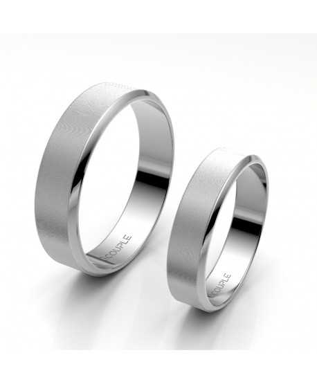 Alianza Trend Plana Oro 18K Blanco de...