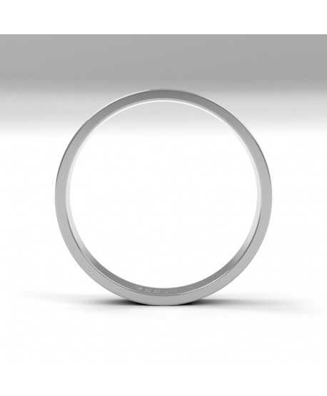 Alianza Clásica plana oro 18K Blanco...