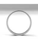 Alianza Clásica plana oro 18K Blanco 3mm x 1mm - interior plano