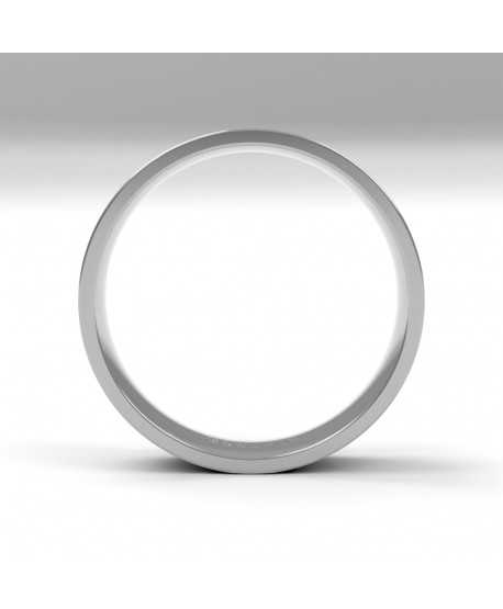 Alianza Clásica Plana Oro 18K Blanco...