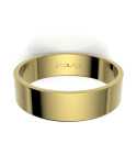 Alianza Clásica Plana Oro 18K Amarillo 5mm x 1 mm - Interior Plano