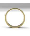Alianza Clásica Plana Oro 18K Amarillo 5mm x 1 mm - Interior Plano