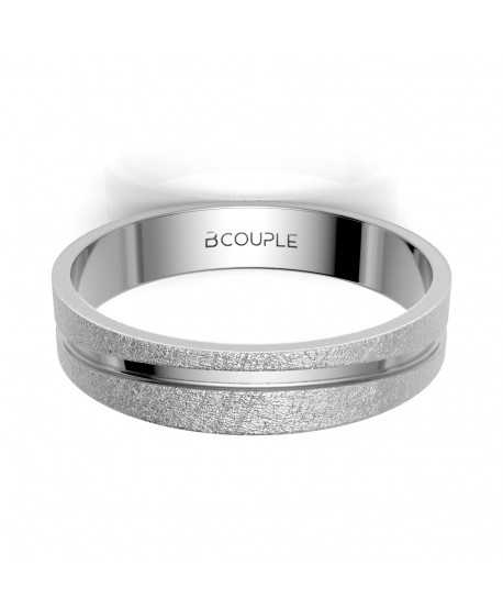 Alianza Trend Plana Oro 18K Blanco de...