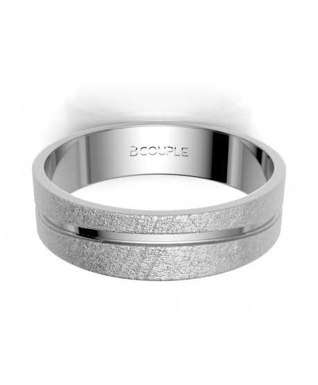 Alianza Trend Plana Oro 18K Blanco de...