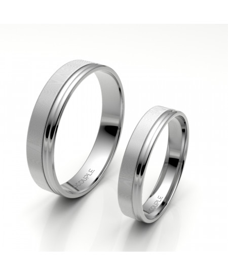 Alianza oro 18K mate y...