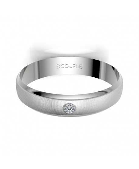 Alianza Diamante de Oro 18K Blanco 4mm