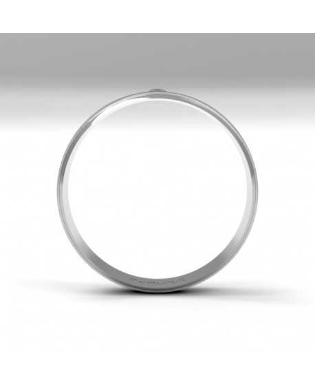 Alianza Diamante de Oro 18K Blanco 4mm