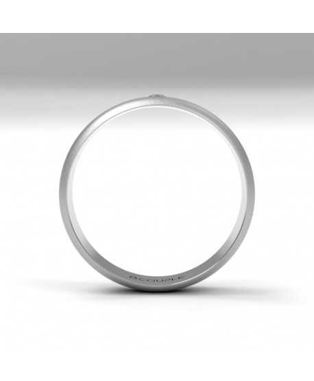 Alianza Diamante de Oro 18K Blanco 4mm