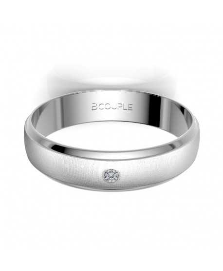 Alianza Diamante de Oro 18K Blanco 4,5mm