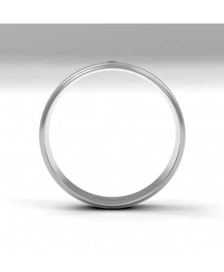 Alianza Diamante de Oro 18K Blanco 4,5mm