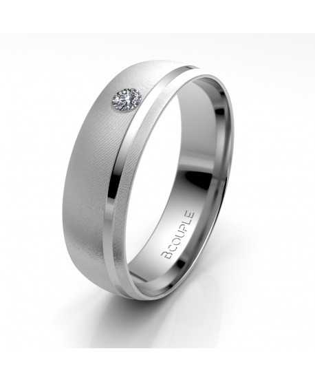 Alianza Diamante de Oro 18K Blanco 5,5mm