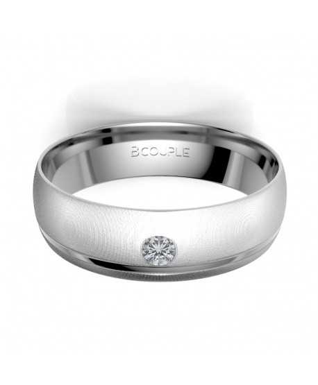 Alianza Diamante de Oro 18K Blanco 5,5mm