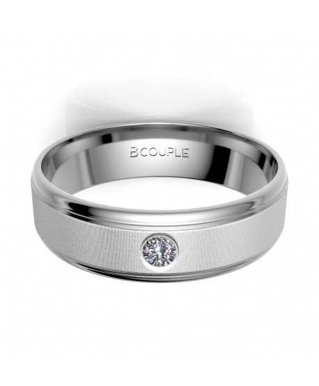 Alianza Diamante de Oro 18K Blanco 5,5mm