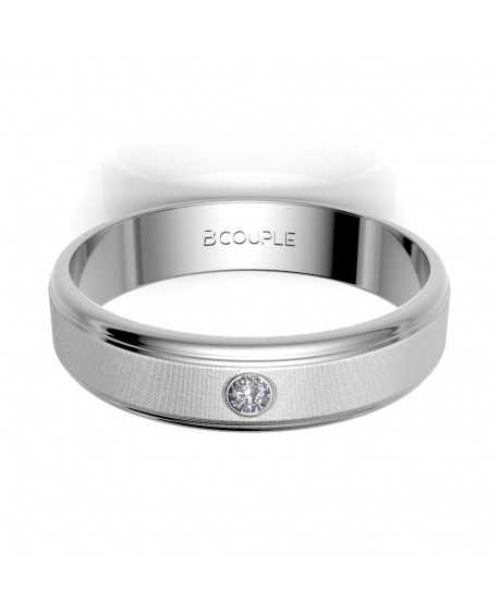 Alianza Diamante de Oro 18K Blanco 4,5mm
