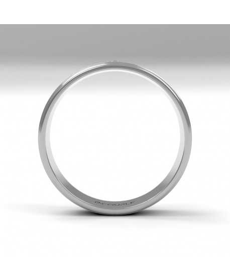 Alianza Diamante de Oro 18K Blanco 4,5mm