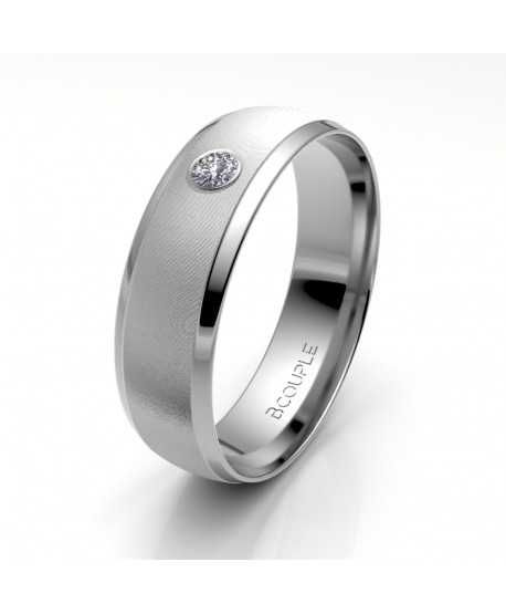 Alianza Diamante de Oro 18K Blanco 5,5mm