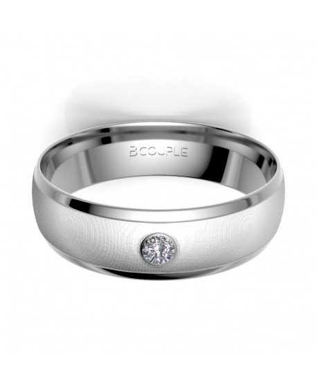 Alianza Diamante de Oro 18K Blanco 5,5mm