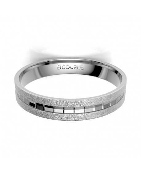 Alianza Trend Plana Oro 18K Blanco de...