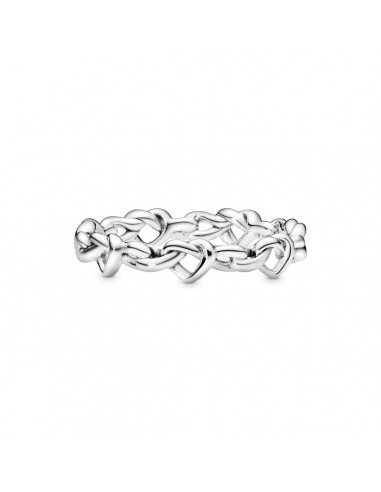 Anillo Corazones Anudados en plata de...