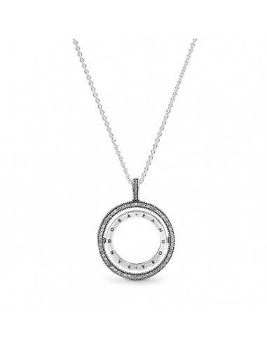 Collar plata circ logo 397410CZ-60