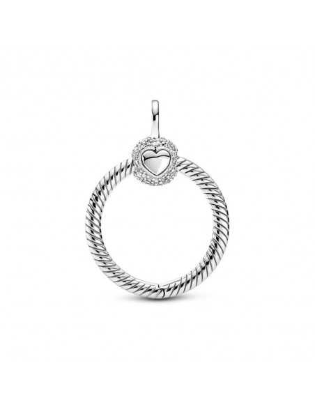 Colgante O Pandora Moments en plata de ley en Pavé 399097C01