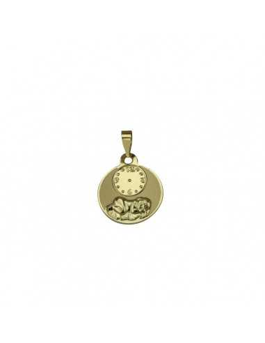 Medalla Bebé Oro 18k Reloj