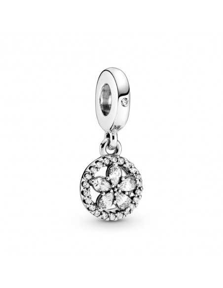 Charm Colgante en plata de ley Copo de Nieve Circular Brillante 799222C01
