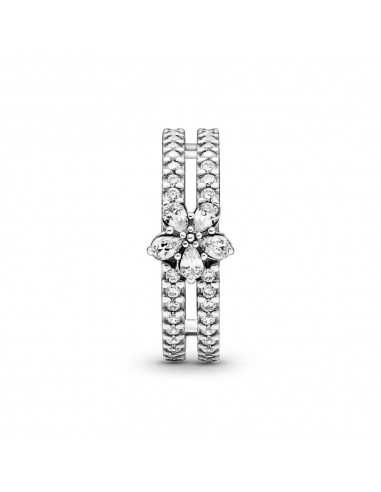 Anillo Doble en plata de ley Copo de...