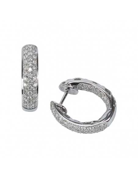 Criollas oro blanco con brillantes