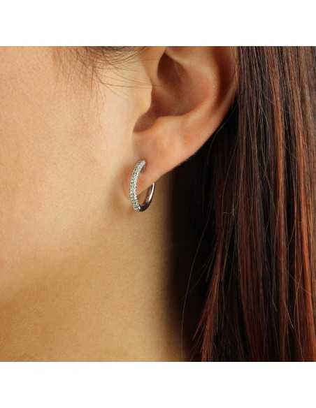 Aros oro con diamantes