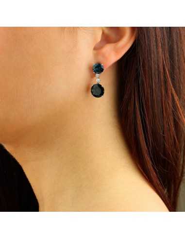 Par pendientes oro blanco con...