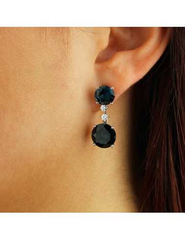 Par pendientes oro blanco con...