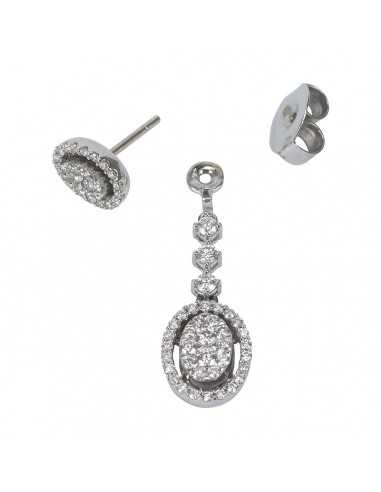 Pendientes para novias oro blanco y...