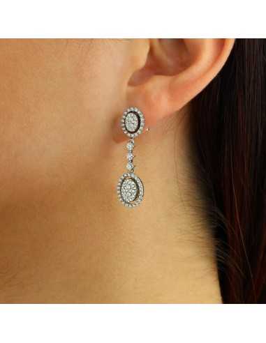 Pendientes para novias oro blanco y...