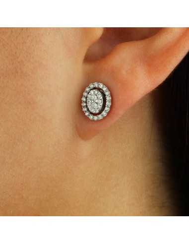 Pendientes para novias oro blanco y...